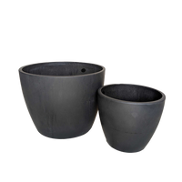 Black and TerraCotta Eco Pots