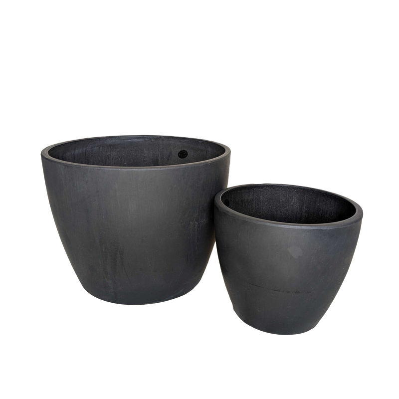 Black and TerraCotta Eco Pots